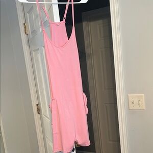 Pink Sleeveless Jumpsuit
